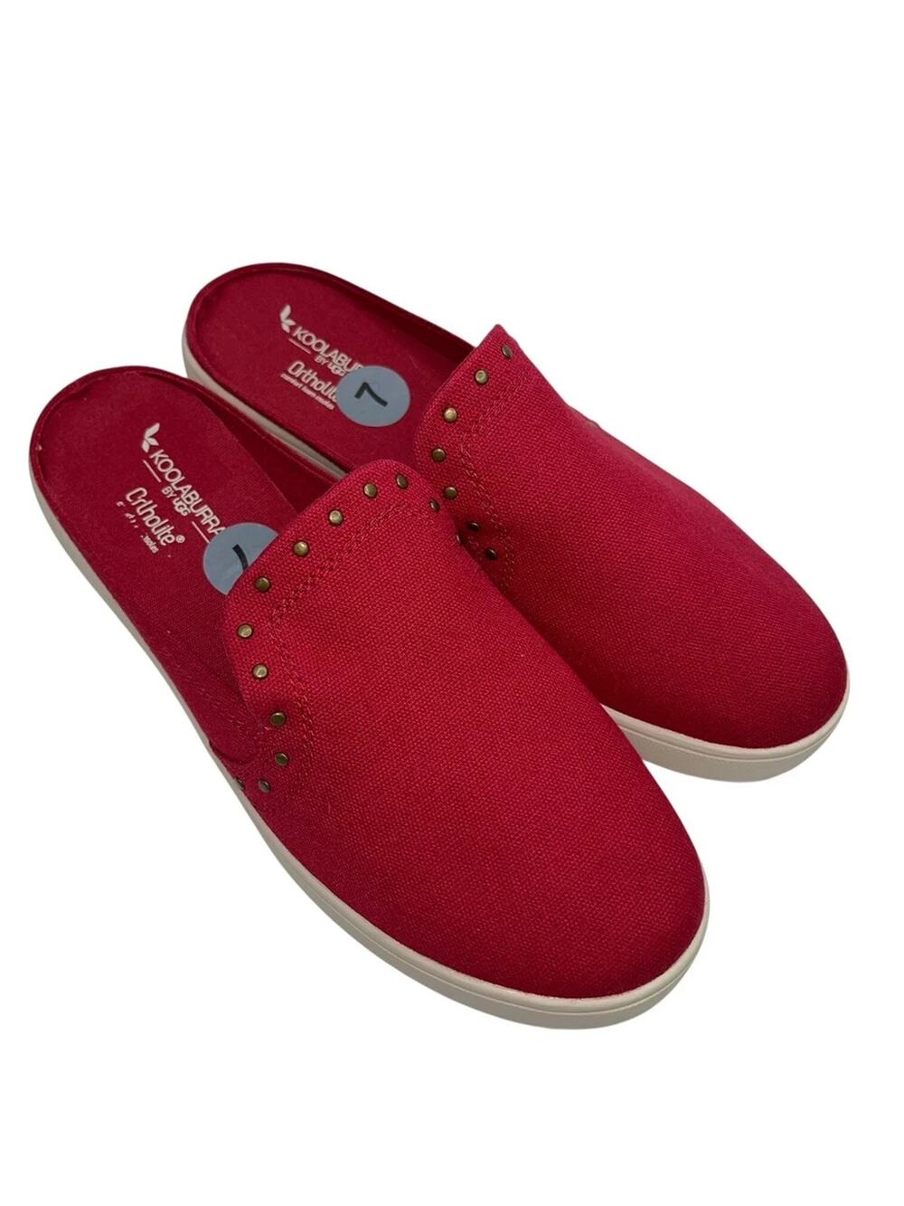NEW Koolaburra by UGG DARCEE Red Slip-on Mules Sneakers Woman's Size 7 / EU 38